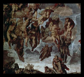 Die Gerechten, die in den Himmel gezogen werden (Detail)